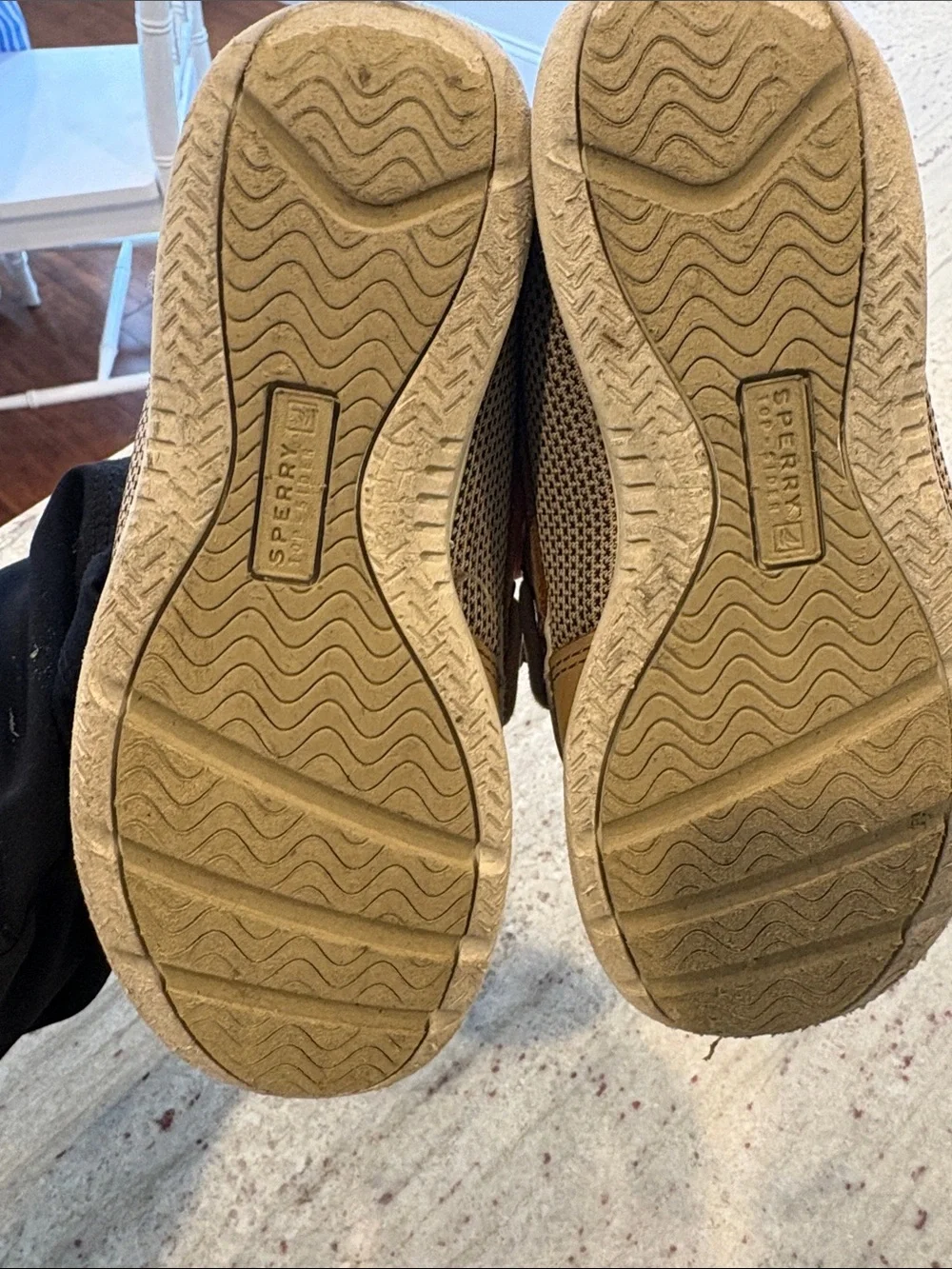 Sperry Kids Tan Leather Moccasin Boat Shoes
